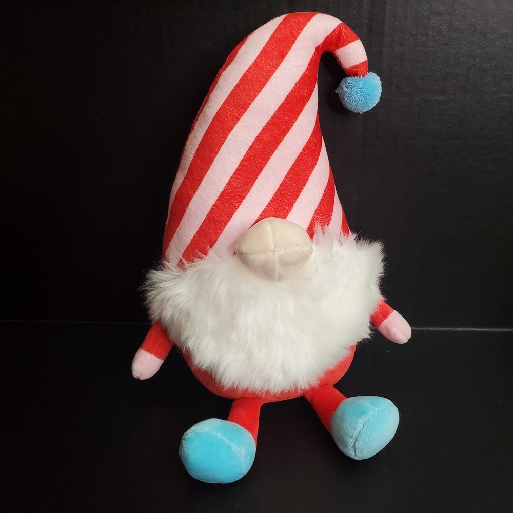 Frankford Plush Christmas Gnome 11" Stuffed Animal Candy Cane Striped Hat